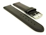Genuine Leather Watch Strap Genk Black / Black 17mm
