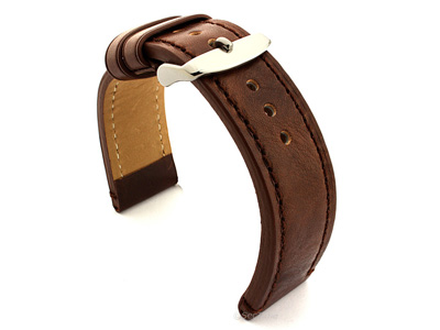 Leather Watch Strap Grand Catalonia Dark Brown 24mm