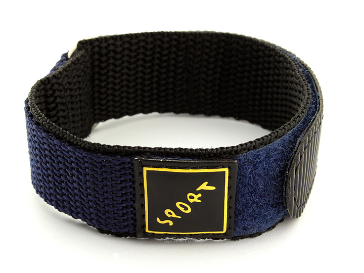 Hook & Loop Watch Strap Nylon Blue Sport 02