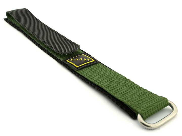 Hook & Loop Watch Strap Nylon Olive Green Sport 01