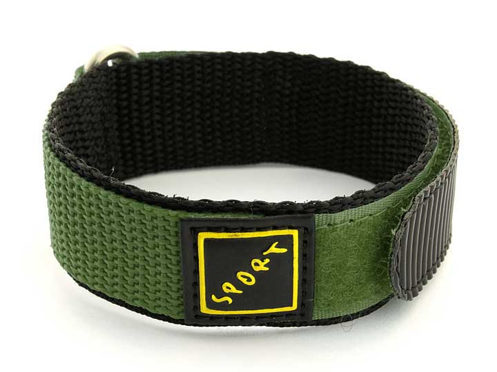 Hook & Loop Watch Strap Nylon Olive Green Sport 02