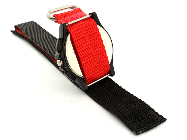 Hook & Loop Watch Strap Nylon Orange Sport 03