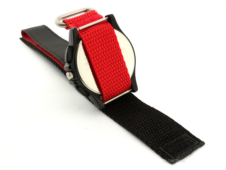 Hook & Loop Watch Strap Nylon Red Sport 03