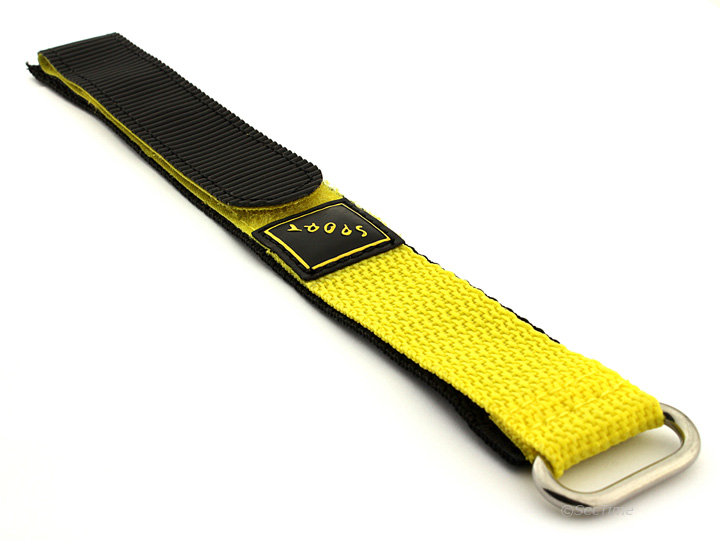 Hook & Loop Watch Strap Nylon Yellow Sport 01