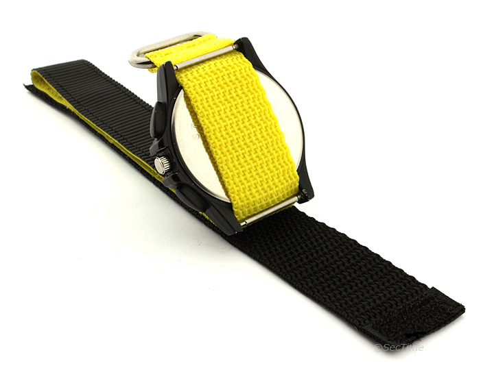 Hook & Loop Watch Strap Nylon Yellow Sport 03