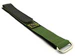 Hook & Loop Watch Strap Sport, Nylon Olive Green 22mm