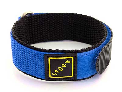 Hook & Loop Watch Strap Sport, Nylon Sky Blue 22mm