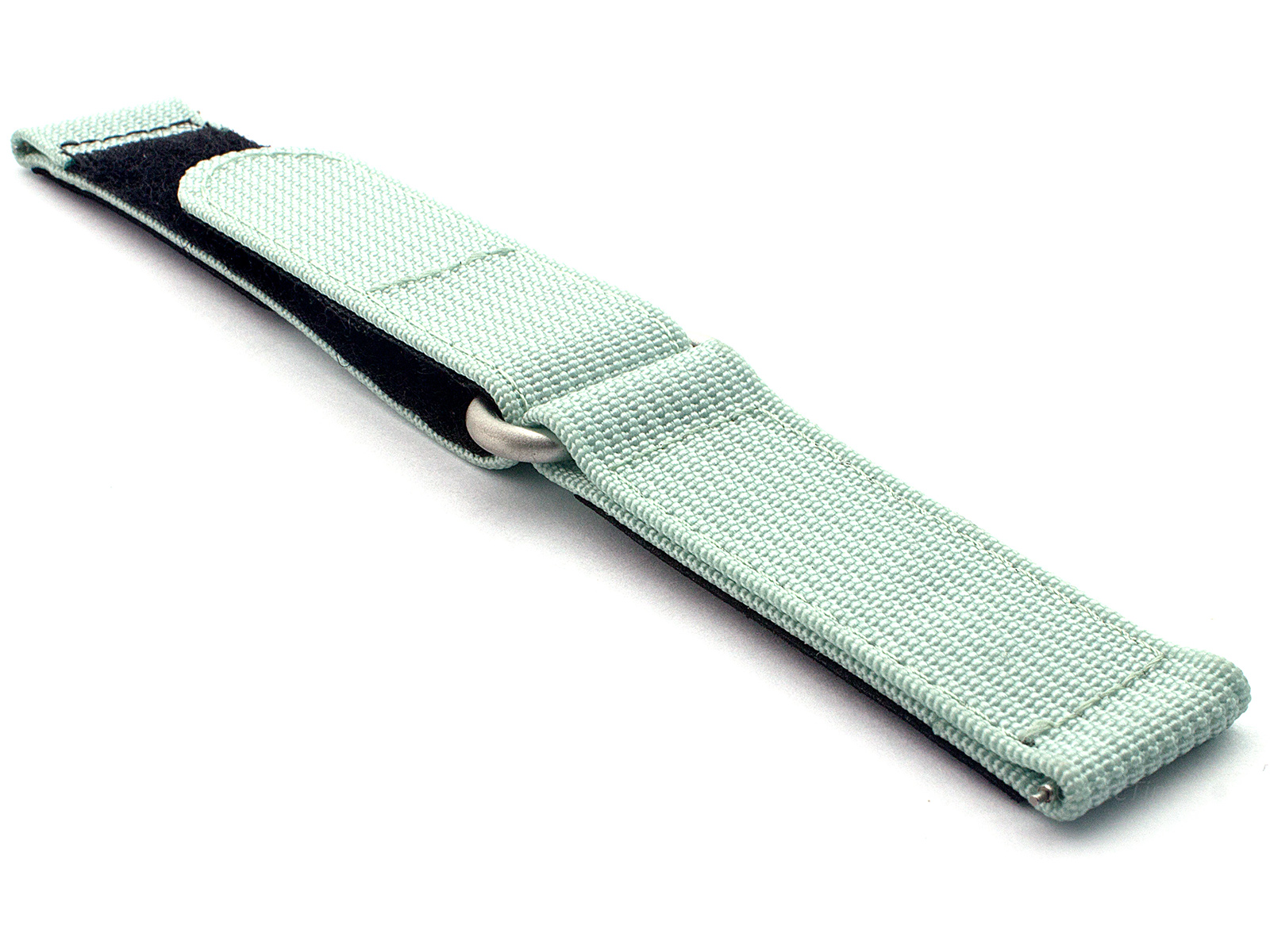 Quick Release Watch Strap Ribbed Nylon Hook & Loop TP Cyan 03