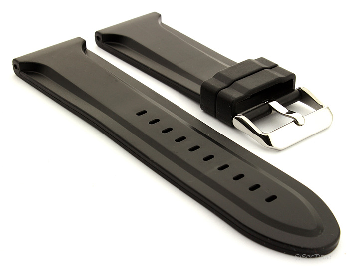 Silicone Rubber Watch Strap Jumbo Black 01