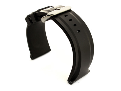 Silicone Watch Strap Jumbo Waterproof Black 30mm