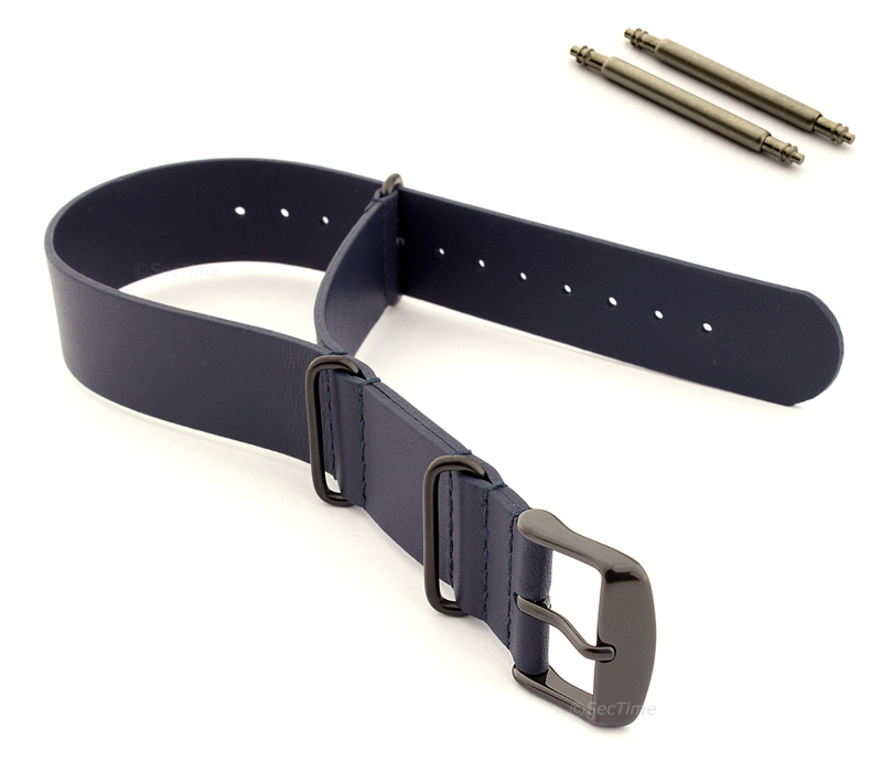 Genuine Leather Military Watch Strap Band NATO G10 MoD PVD SS Buckle ...