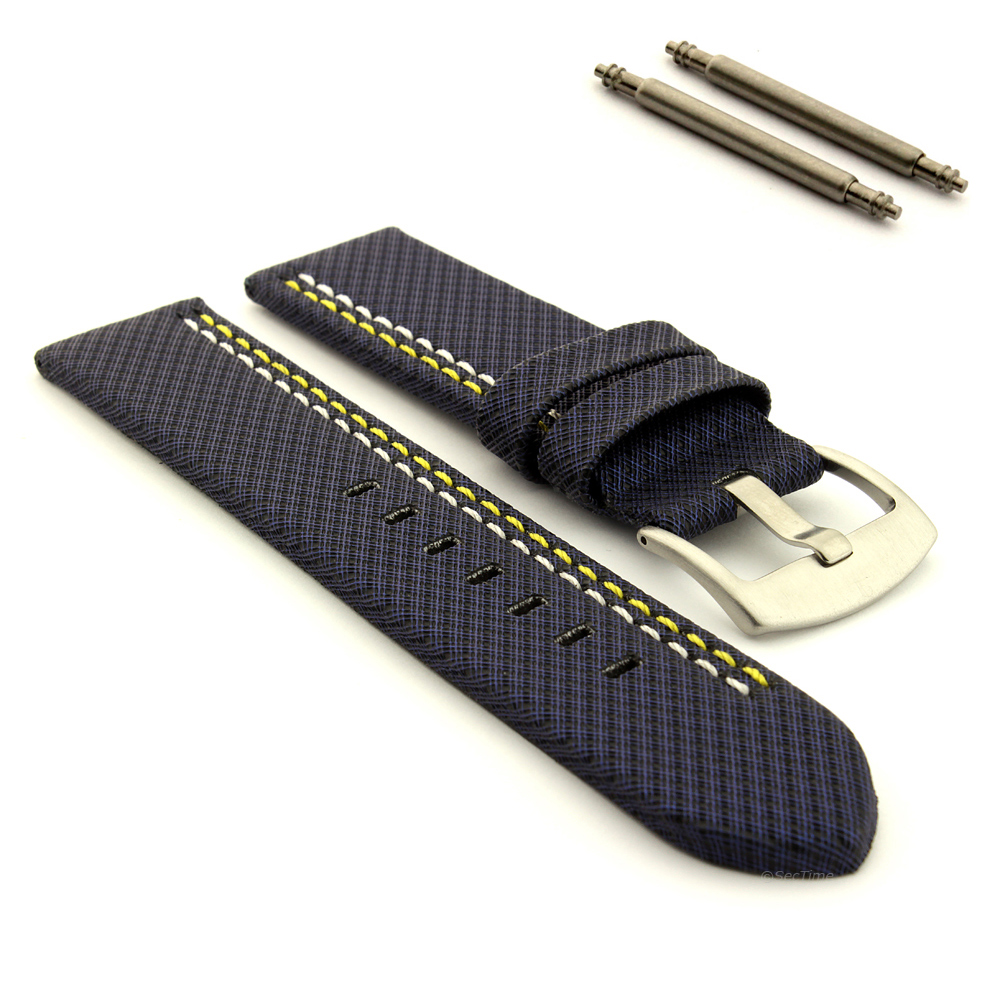 Synthetic Waterproof Watch Strap Band Hydrophobized Lining 20 22