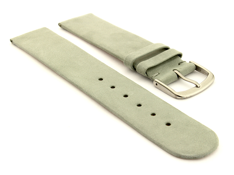 Suede Genuine Leather Watch Strap Malaga Grey 01
