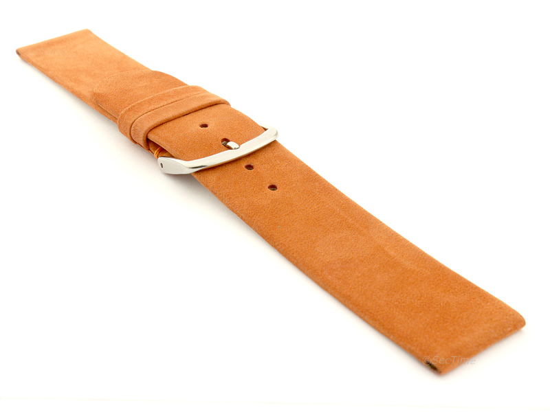 Suede Genuine Leather Watch Strap Malaga Orange 03