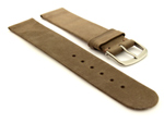 Suede Genuine Leather Watch Strap Malaga Coyote Brown 20mm