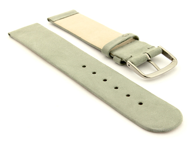 Suede Genuine Leather Watch Strap Malaga Grey 18mm