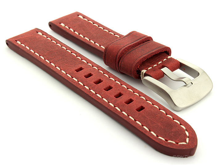 Watch Strap for Panerai Marina Matte Red B101