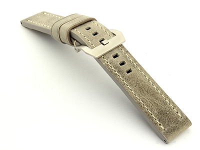 Leather Watch Strap Marina Grey 26mm