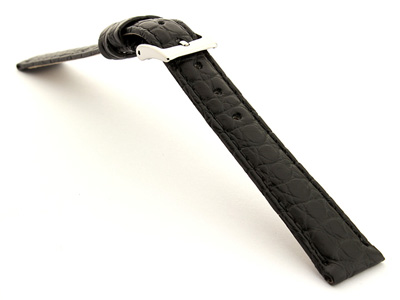 Genuine Crocodile Leather Watch Strap Miami CS Black 02