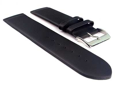 Genuine Leather Watch Strap Milan Black 01
