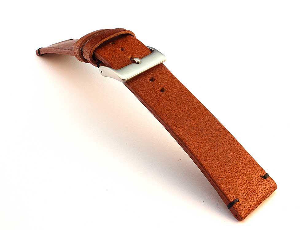 Genuine Leather Watch Strap Band Mirage Brown/Black 03