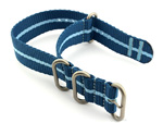 Nato Watch Strap CS Blue/L.Blue 22mm