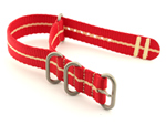 Nato Watch Strap CS Red/Cream 22mm