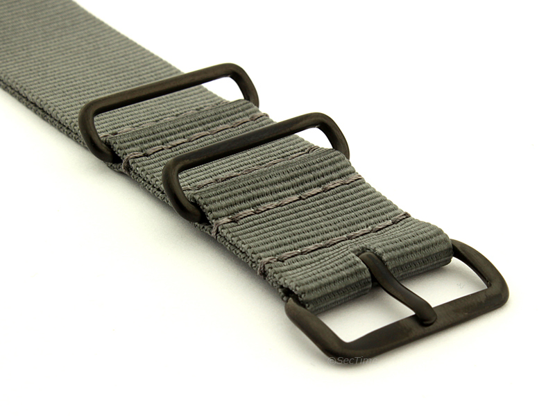 Nato G10 Nylon Watch Strap PVD Buckle Ash Grey 03