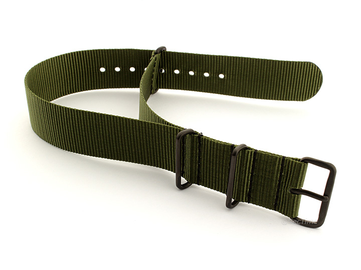 Nato G10 Nylon Watch Strap PVD Buckle Olive Green 02