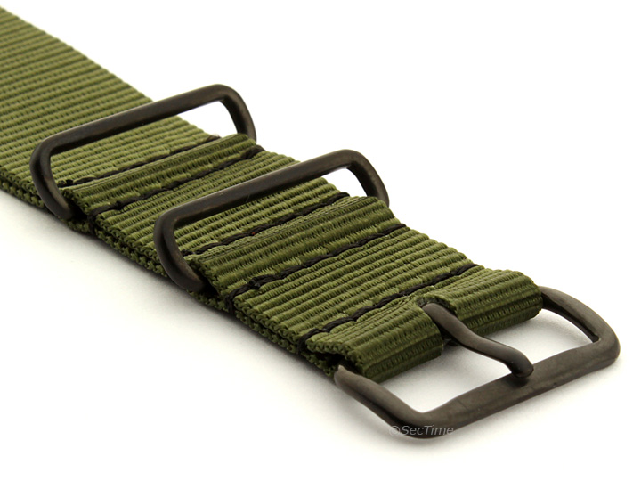 Nato G10 Nylon Watch Strap PVD Buckle Olive Green 03