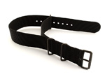 Nato G10 Nylon Watch Strap PVD Buckle Black 20mm