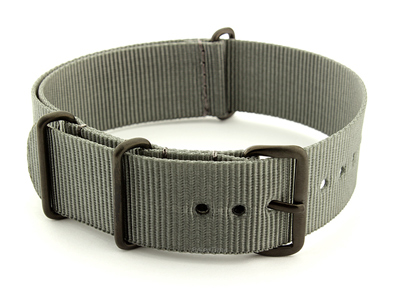 Nato G10 Nylon Watch Strap PVD Buckle Ash Grey 22mm