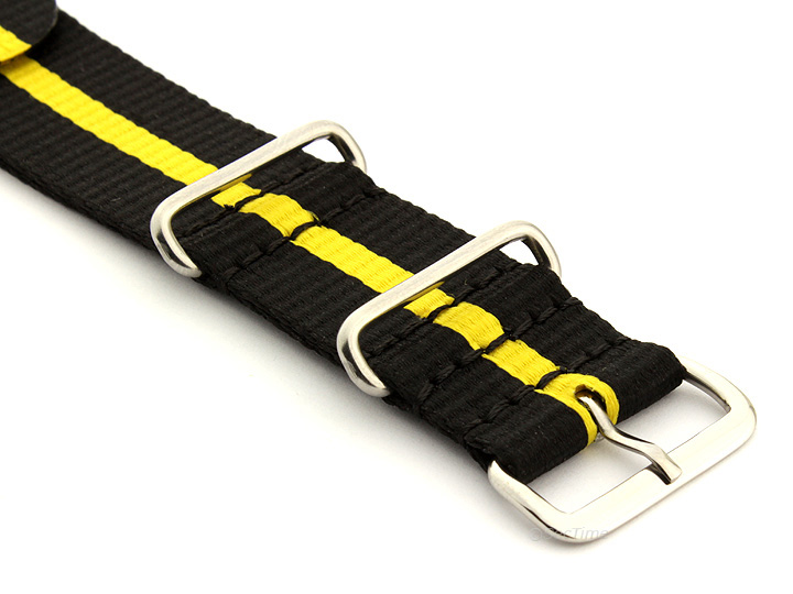 Nato Watch Strap Nylon G10 Black/Yellow (3) 03