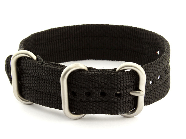 One-Piece Nato Watch Strap Black 01