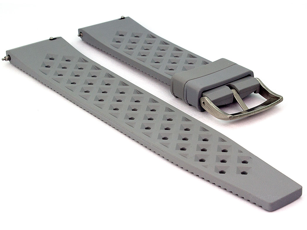FKM Rubber Quick Release Watch Strap Band Waterproof Orbit Grey 02