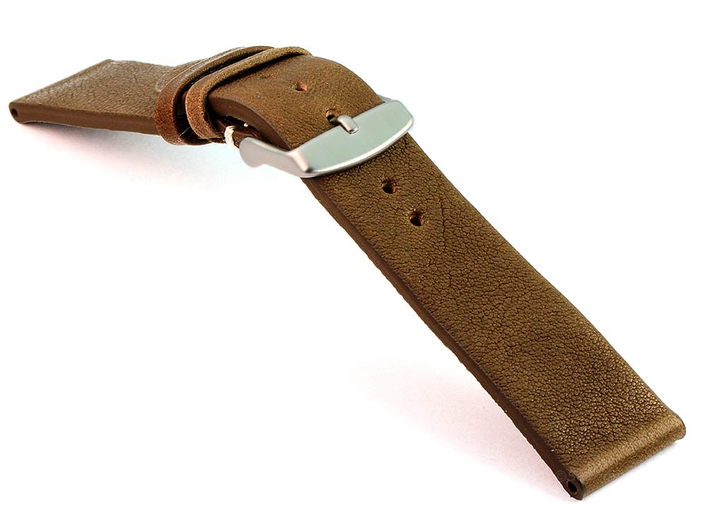 Genuine Leather Watch Strap Band Prague Coyote Brown 03