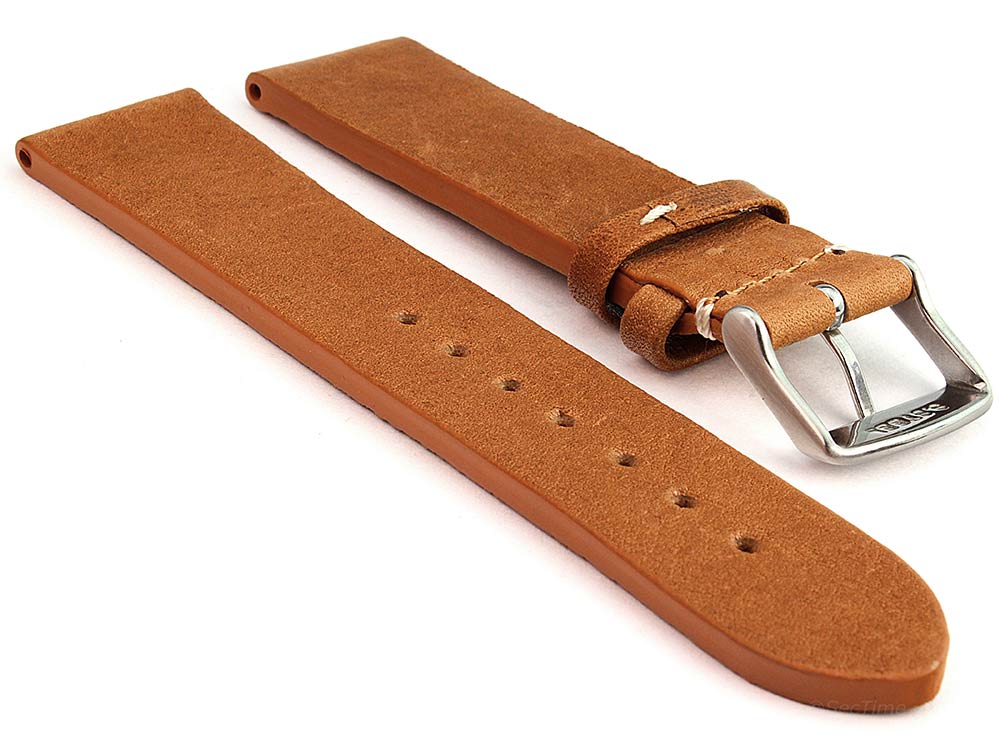 Genuine Leather Watch Strap Band Prague Brown 02