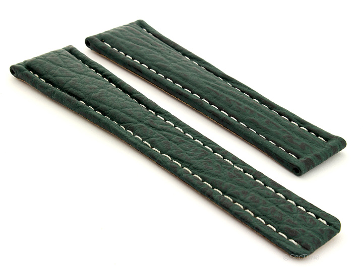 miniatuur 6  -  Genuine Shark Skin Leather Watch Strap Band for Breit. 22/18 or 20/18 MM