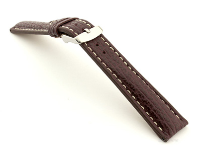 Shark Leather Watch Strap VIP Maroon 18mm