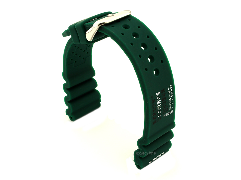 Citizen / Seiko Silicone Rubber Watch Strap Pro Waterproof Green 02