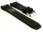 Silicone Rubber Watch Strap Band PRO Waterproof N.D.LIMITS Black 20mm