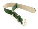 Suede Leather Nato G10 Military Watch Strap Green 22mm