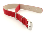 Suede Leather Nato G10 Military Watch Strap Red 22mm