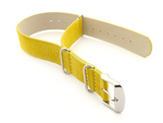 Suede Leather Nato G10 Military Watch Strap Yellow 20mm