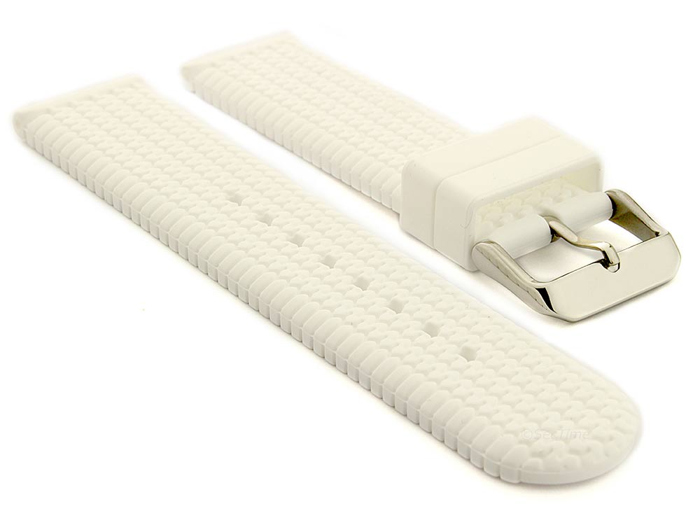 Silicone Watch Strap Summer Tread White 02