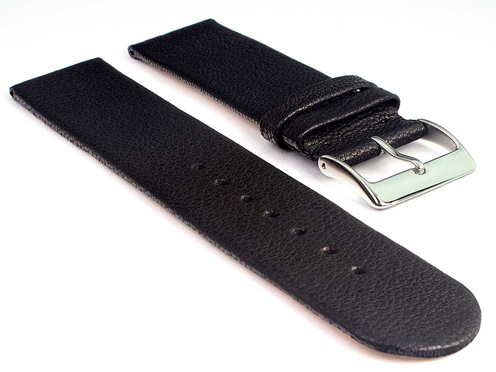 Genuine Leather Watch Strap Band Tact Black 01