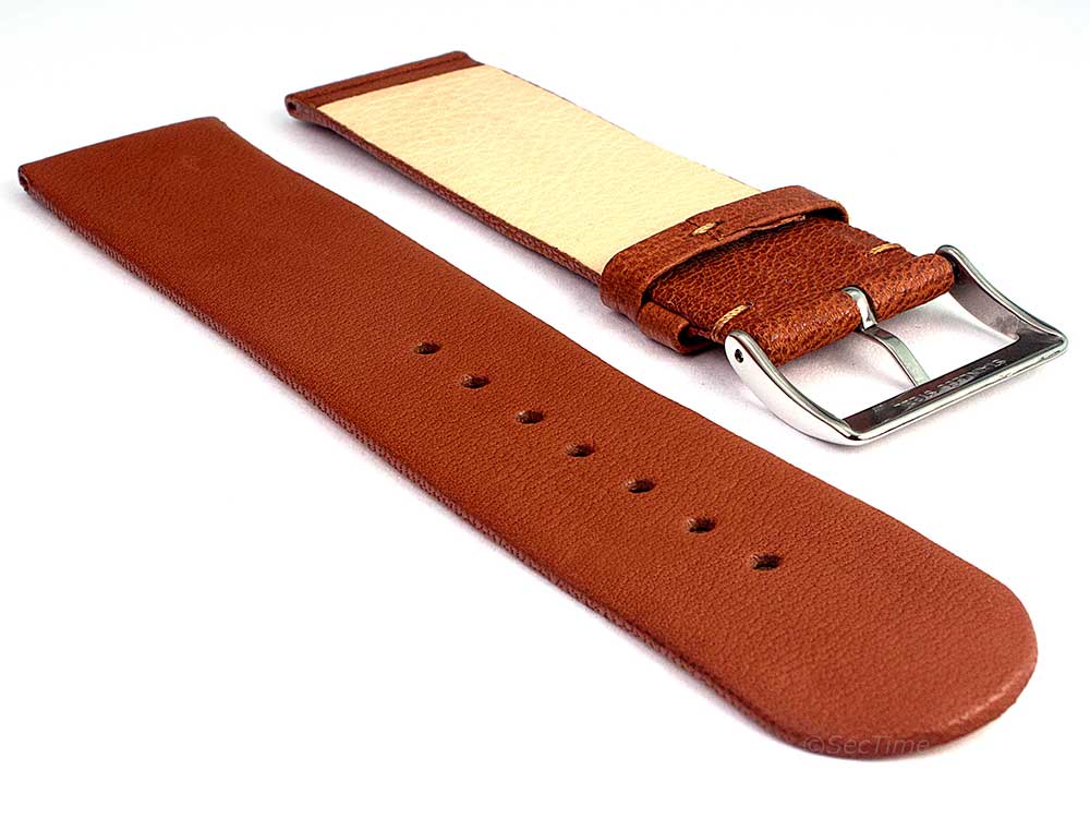 Genuine Leather Watch Strap Band Tact Brown 02