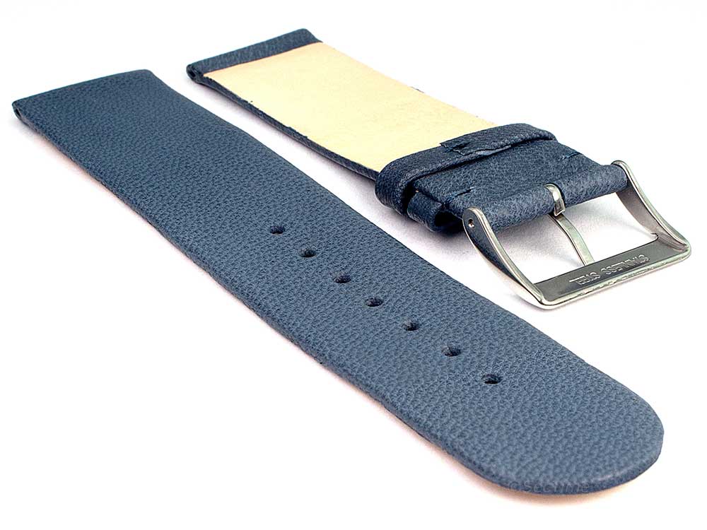 Genuine Leather Watch Strap Band Tact Blue 02