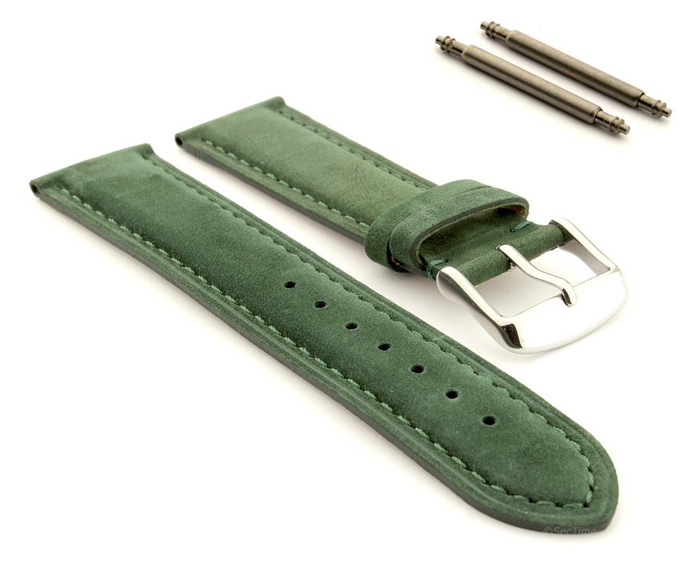 miniatuur 13  - Suede Genuine Leather Watch Strap Band Teacher SS. Buckle 18 19 20 22 24 MM