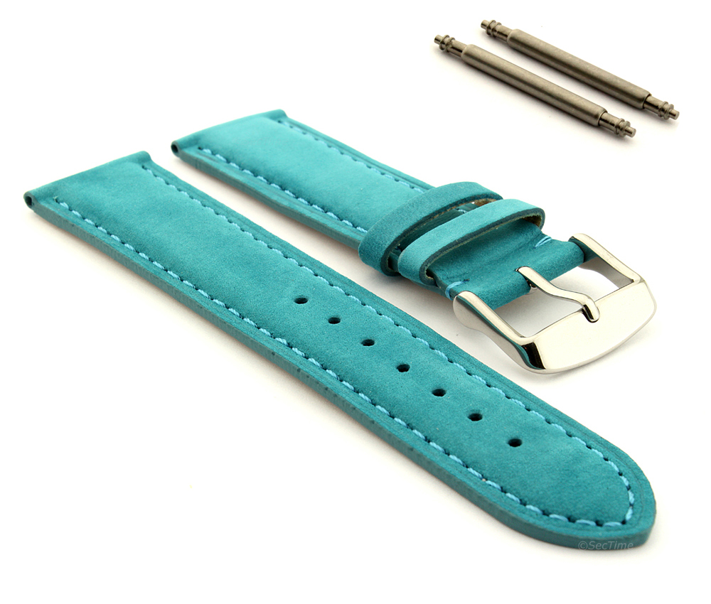 miniatuur 12  - Suede Genuine Leather Watch Strap Band Teacher SS. Buckle 18 19 20 22 24 MM